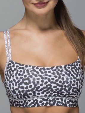 Lululemon Straight Up Bra Ace Spot White Black / Dottie Dash White Black Size 6